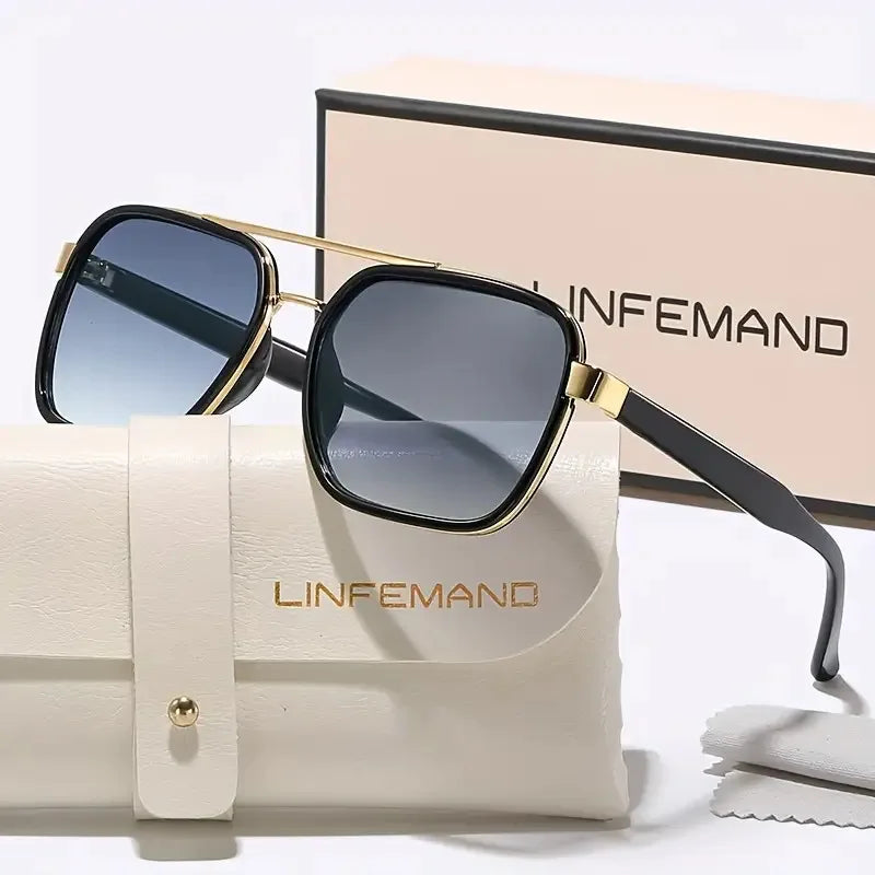 LINFEMAND RETRO DOUBLE BEAM SUNGLASSES-M6211 - M5240