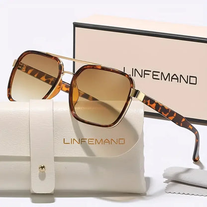 LINFEMAND RETRO DOUBLE BEAM SUNGLASSES-M6211 - M5240