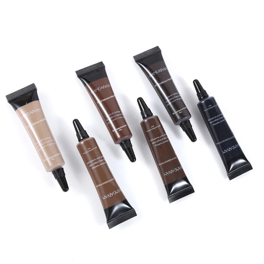 10ML Long-Lasting Eyebrow Cream Enhancers Waterproof Natural Eye Brow Tinted Liquid Gel Cream Brow Makeup Cosmetics 6 Colors