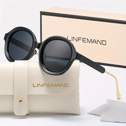 LINFEMAND RETRO CIRCULAR GRADIENT SUNGLASSES - LH5665