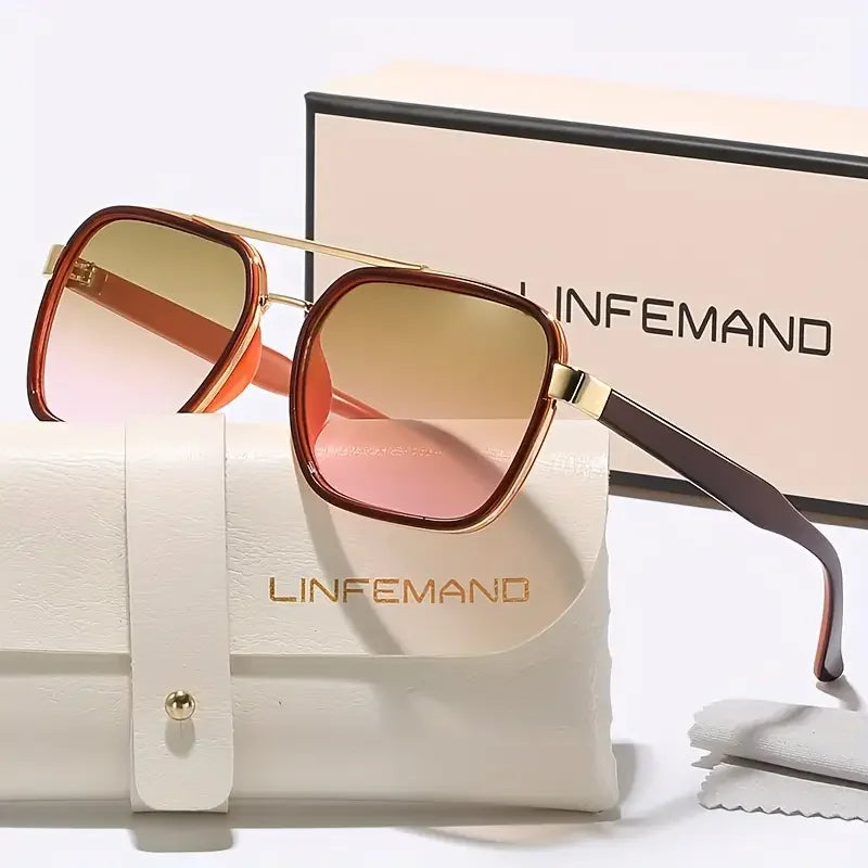 LINFEMAND RETRO DOUBLE BEAM SUNGLASSES-M6211 - M5240