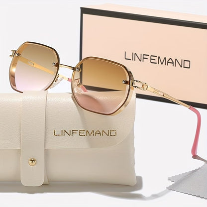 LINFEMAND WOMEN’S GEOMETRIC UV400 GLASSES