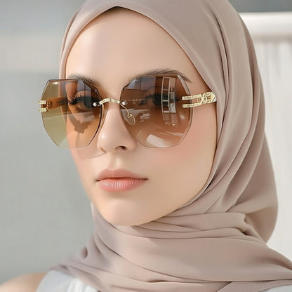 LINFEMAND GEOMETRY FRAMELESS PARTY GLASSES