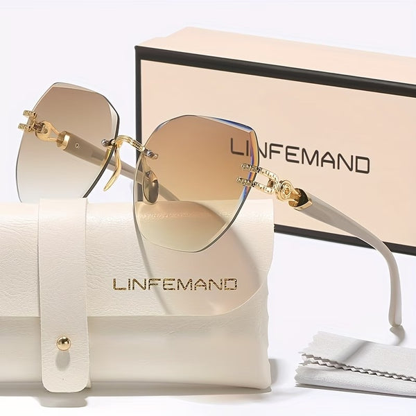 LINFEMAND GEOMETRY FRAMELESS PARTY GLASSES