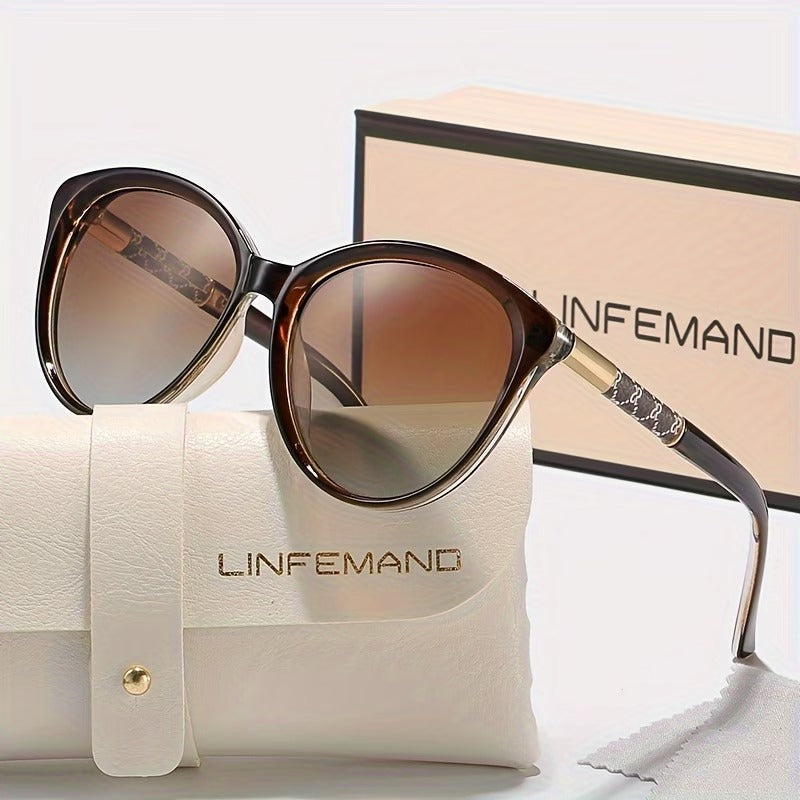 LINFEMAND CAT-EYE DECORATIVE GLASSES
