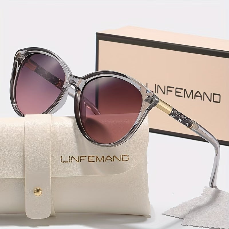 LINFEMAND CAT-EYE DECORATIVE GLASSES