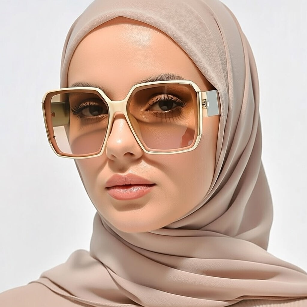 LINFEMAND WOMEN’S LARGE FRAME DECORATION GLASSES