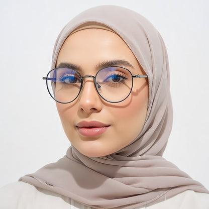 LINFEMAND RETRO ROUND ANTI-BLUE LIGHT GLASSES - LH3256